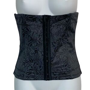 MAIDENFORM Elegant Black Floral Corset Sz M